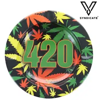 cendrier 420 chanvre rouge jaune vert