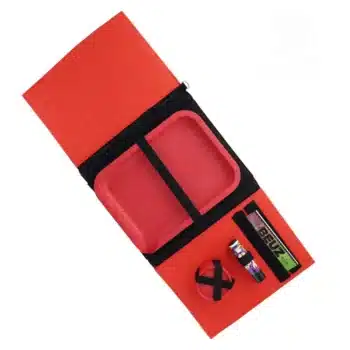 Trousse kit fumeur rouge plateau grinder