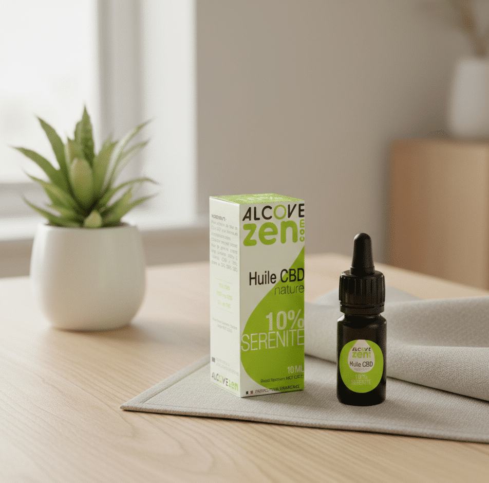 Flacon d'huile de CBD 20% nature