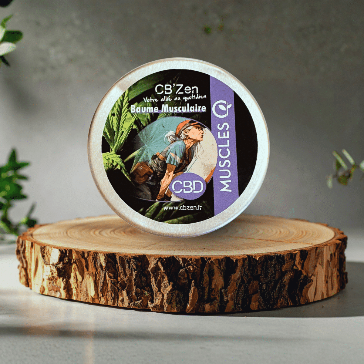 Baume musculaire CB'Zen 1000mg CBD et plantes bio pour massage sportif